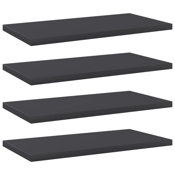 NNEVL Bookshelf Boards 4 pcs Grey 40x20x1.5 cm Chipboard