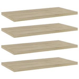 NNEVL Bookshelf Boards 4 pcs Sonoma Oak 40x20x1.5 cm Chipboard