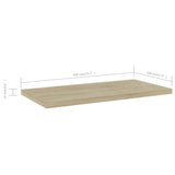 NNEVL Bookshelf Boards 4 pcs Sonoma Oak 40x20x1.5 cm Chipboard