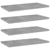 NNEVL Bookshelf Boards 4 pcs Concrete Grey 40x20x1.5 cm Chipboard