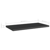 NNEVL Bookshelf Boards 4 pcs High Gloss Black 40x20x1.5 cm Chipboard