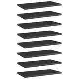 NNEVL Bookshelf Boards 8 pcs High Gloss Black 40x20x1.5 cm Engineered Wood