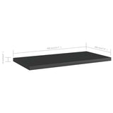 NNEVL Bookshelf Boards 8 pcs High Gloss Black 40x20x1.5 cm Engineered Wood