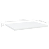 NNEVL Bookshelf Boards 4 pcs White 40x30x1.5 cm Chipboard