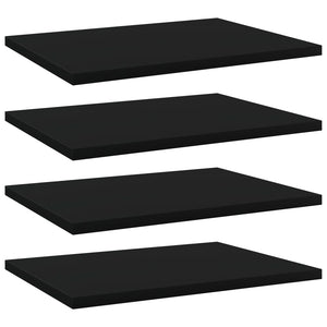 NNEVL Bookshelf Boards 4 pcs Black 40x30x1.5 cm Chipboard