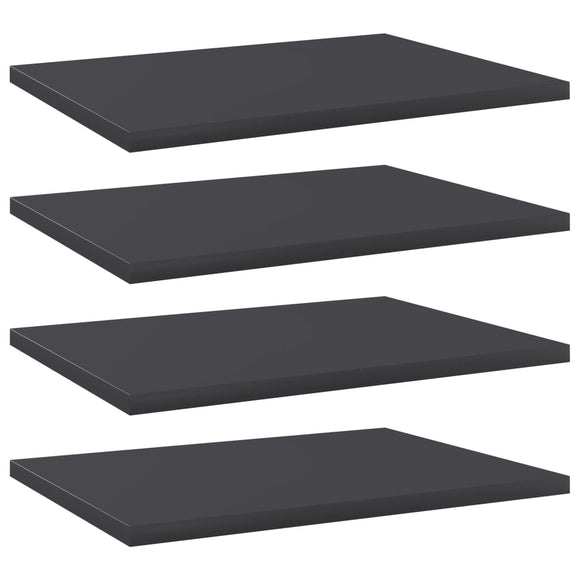 NNEVL Bookshelf Boards 4 pcs Grey 40x30x1.5 cm Chipboard