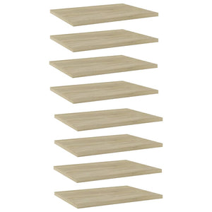 NNEVL Bookshelf Boards 8 pcs Sonoma Oak 40x30x1.5 cm Chipboard