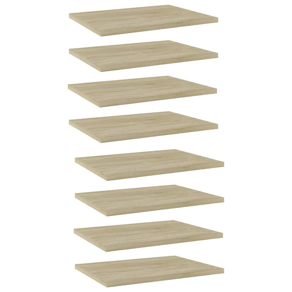 NNEVL Bookshelf Boards 8 pcs Sonoma Oak 40x30x1.5 cm Chipboard