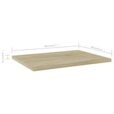 NNEVL Bookshelf Boards 8 pcs Sonoma Oak 40x30x1.5 cm Chipboard