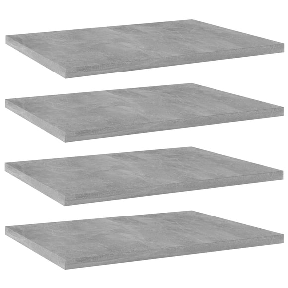 NNEVL Bookshelf Boards 4 pcs Concrete Grey 40x30x1.5 cm Chipboard