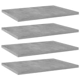 NNEVL Bookshelf Boards 4 pcs Concrete Grey 40x30x1.5 cm Chipboard