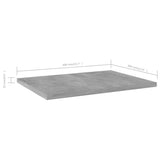 NNEVL Bookshelf Boards 8 pcs Concrete Grey 40x30x1.5 cm Engineered Wood