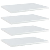 NNEVL Bookshelf Boards 4 pcs High Gloss White 40x30x1.5 cm Chipboard
