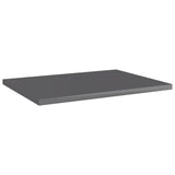 NNEVL Bookshelf Boards 4 pcs High Gloss Grey 40x30x1.5 cm Chipboard