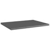 NNEVL Bookshelf Boards 8 pcs High Gloss Grey 40x30x1.5 cm Engineered Wood