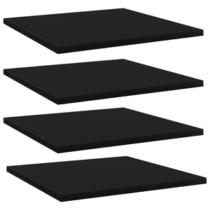 NNEVL Bookshelf Boards 4 pcs Black 40x40x1.5 cm Chipboard