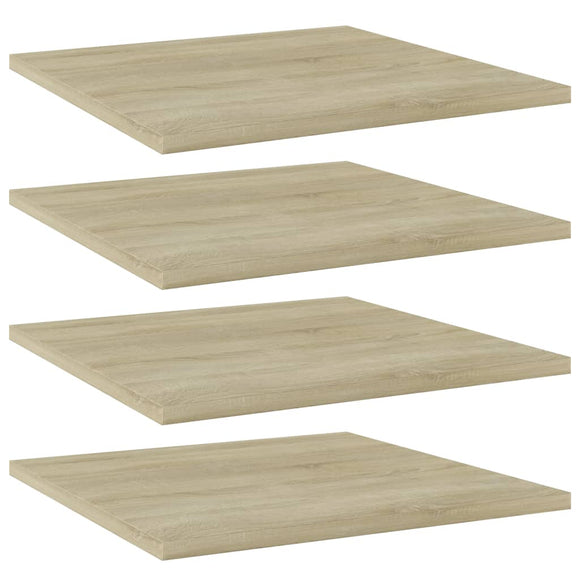 NNEVL Bookshelf Boards 4 pcs Sonoma Oak 40x40x1.5 cm Chipboard