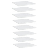 NNEVL Bookshelf Boards 8 pcs High Gloss White 40x40x1.5 cm Engineered Wood