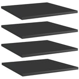 NNEVL Bookshelf Boards 4 pcs High Gloss Black 40x40x1.5 cm Engineered Wood