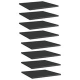 NNEVL Bookshelf Boards 8 pcs High Gloss Black 40x40x1.5 cm Engineered Wood