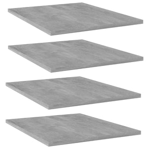 NNEVL Bookshelf Boards 4 pcs Concrete Grey 40x50x1.5 cm Chipboard