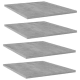 NNEVL Bookshelf Boards 4 pcs Concrete Grey 40x50x1.5 cm Chipboard