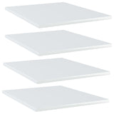 NNEVL Bookshelf Boards 4 pcs High Gloss White 40x50x1.5 cm Chipboard