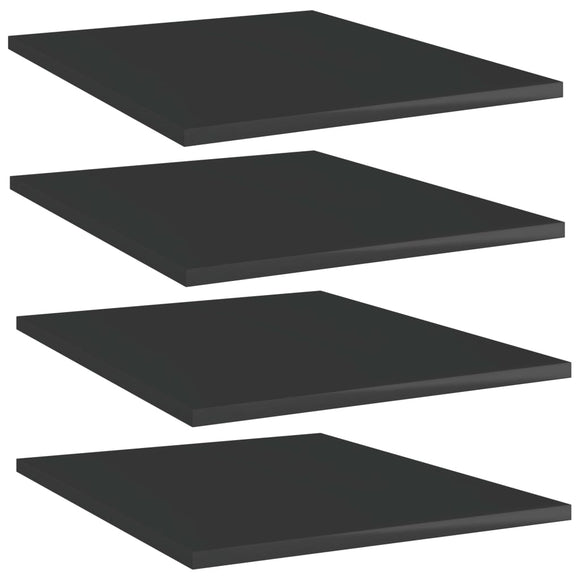 NNEVL Bookshelf Boards 4 pcs High Gloss Black 40x50x1.5 cm Chipboard