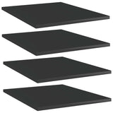 NNEVL Bookshelf Boards 4 pcs High Gloss Black 40x50x1.5 cm Chipboard