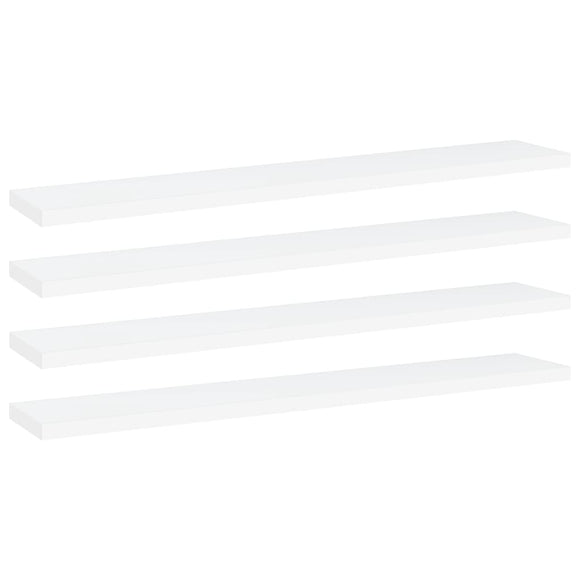NNEVL Bookshelf Boards 4 pcs White 60x10x1.5 cm Chipboard