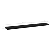 NNEVL Bookshelf Boards 8 pcs Black 60x10x1.5 cm Chipboard