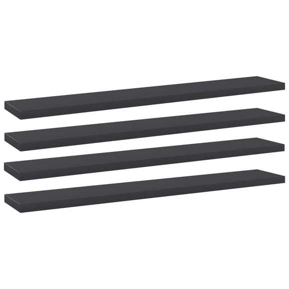 NNEVL Bookshelf Boards 4 pcs Grey 60x10x1.5 cm Chipboard