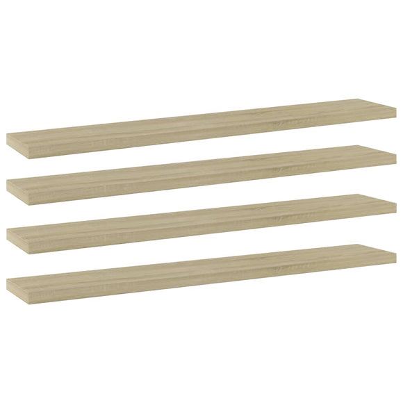 NNEVL Bookshelf Boards 4 pcs Sonoma Oak 60x10x1.5 cm Chipboard