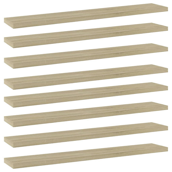 NNEVL Bookshelf Boards 8 pcs Sonoma Oak 60x10x1.5 cm Chipboard