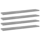NNEVL Bookshelf Boards 4 pcs Concrete Grey 60x10x1.5 cm Chipboard