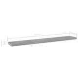 NNEVL Bookshelf Boards 8 pcs Concrete Grey 60x10x1.5 cm Chipboard