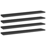 NNEVL Bookshelf Boards 4 pcs High Gloss Black 60x10x1.5 cm Chipboard