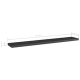 NNEVL Bookshelf Boards 8 pcs High Gloss Black 60x10x1.5 cm Engineered Wood