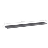 NNEVL Bookshelf Boards 4 pcs High Gloss Grey 60x10x1.5 cm Chipboard