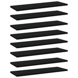 NNEVL Bookshelf Boards 8 pcs Black 60x20x1.5 cm Chipboard