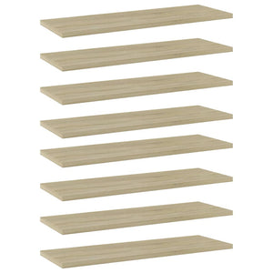 NNEVL Bookshelf Boards 8 pcs Sonoma Oak 60x20x1.5 cm Chipboard