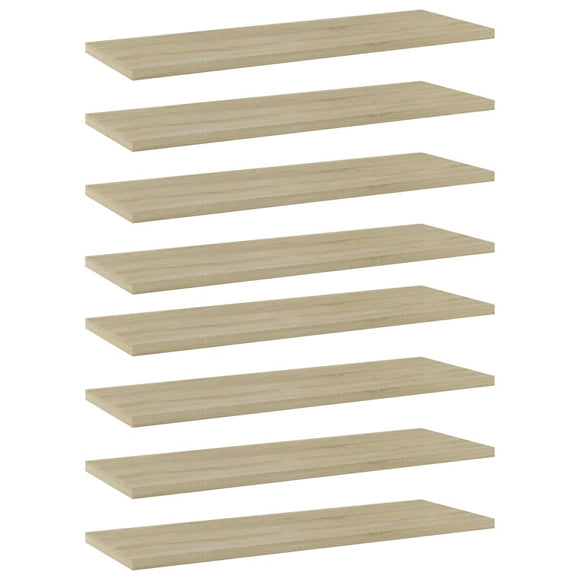 NNEVL Bookshelf Boards 8 pcs Sonoma Oak 60x20x1.5 cm Chipboard