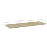 NNEVL Bookshelf Boards 8 pcs Sonoma Oak 60x20x1.5 cm Chipboard