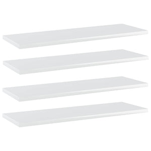 NNEVL Bookshelf Boards 4 pcs High Gloss White 60x20x1.5 cm Chipboard