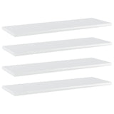 NNEVL Bookshelf Boards 4 pcs High Gloss White 60x20x1.5 cm Chipboard