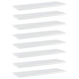 NNEVL Bookshelf Boards 8 pcs High Gloss White 60x20x1.5 cm Engineered Wood