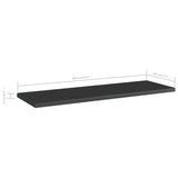 NNEVL Bookshelf Boards 4 pcs High Gloss Black 60x20x1.5 cm Chipboard