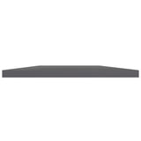 NNEVL Bookshelf Boards 4 pcs High Gloss Grey 60x20x1.5 cm Chipboard