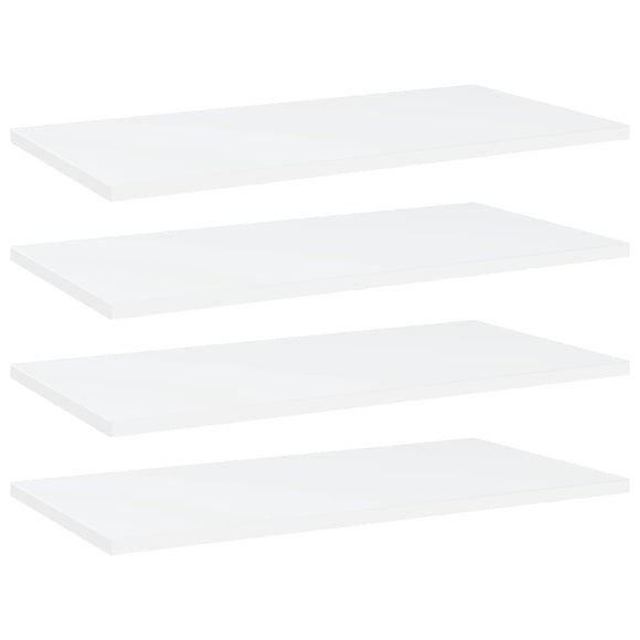 NNEVL Bookshelf Boards 4 pcs White 60x30x1.5 cm Chipboard