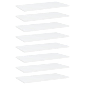 NNEVL Bookshelf Boards 8 pcs White 60x30x1.5 cm Chipboard